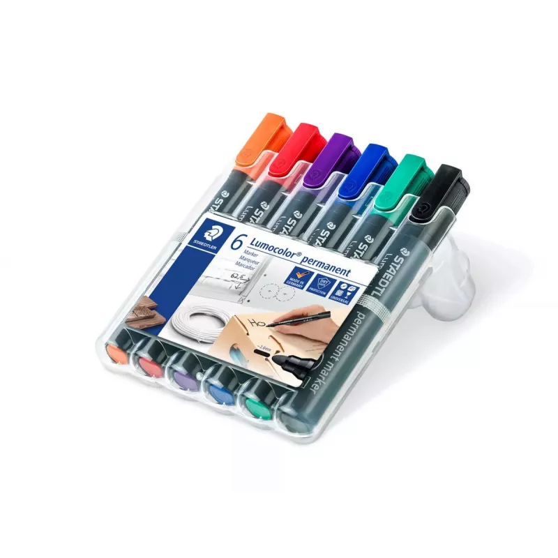 Nuolatinis žymeklis Staedtler Lumocolor 352 su apvaliu antgaliu 6 vnt.
