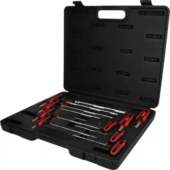 T-rankenos šešiabriaunių raktų rinkinys KS Tools 151.8150 — 9 vnt., trumparankė T-rankena