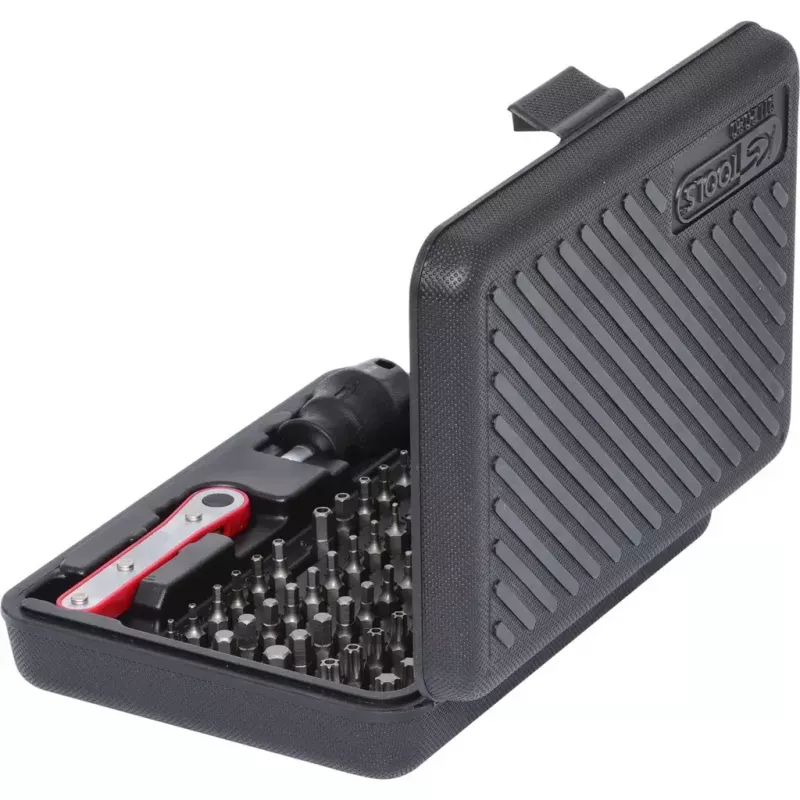 Atsuktuvų antgalių rinkinys KS Tools 911.2080 99 vnt. nikeliuotas šešiabriaunis 25 mm