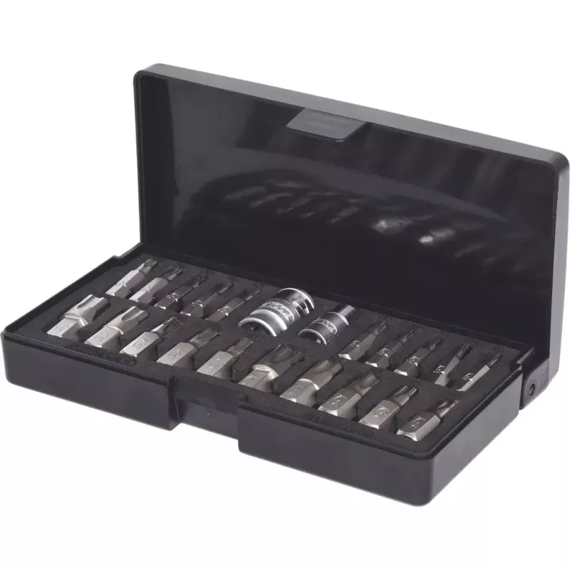 Kištukinių galvučių rinkinys KS Tools 911.3120 — 22 plieninės galvutės, 432 g