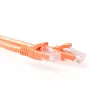 ACT oranžinis 10 metrų U/UTP CAT6 komutacinis kabelis su RJ45 jungtimis, be užkliūvančių apsaugų