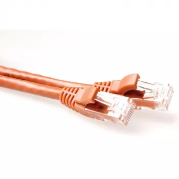 ACT Rudas 5 metrų U/UTP CAT6 sujungimo kabelis be užkliuvimų su RJ45 jungtimis