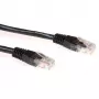 ACT juodas 0,25 metro U/UTP CAT6 komutacinis kabelis su RJ45 jungtimis