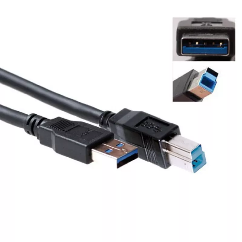 USB laidas ACT USB 3.2 Gen1 A kištukas - USB B kištukas 3,00 m