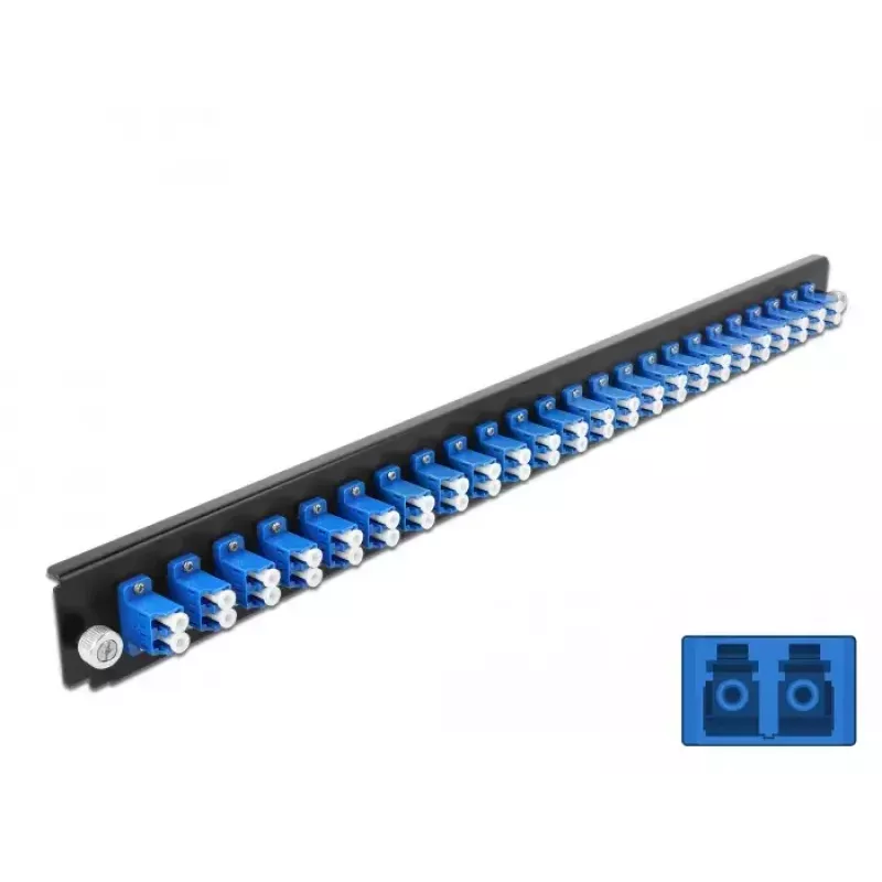 Sujungimo dėžutės priekinis skydelis DeLOCK 43357 24 prievadų LC Duplex mėlynas