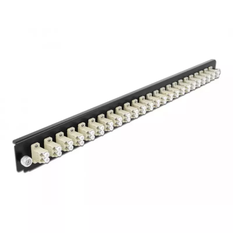Sujungimo dėžutės priekinė panelė DeLOCK 19 colių 43359 24 prievadų LC Duplex smėlio spalvos