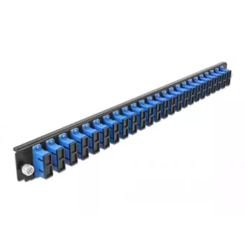 Sujungimo dėžutės priekinis skydelis DeLOCK 19 colių 24 prievadų SC Duplex mėlynas