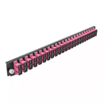 Sujungimo dėžutės priekinis skydelis DeLOCK 19 colių 24 prievadų SC Duplex violetinis