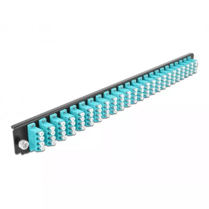 Splice Box priekinis skydelis DeLOCK 19 colių 24 prievadų LC Quad aqua