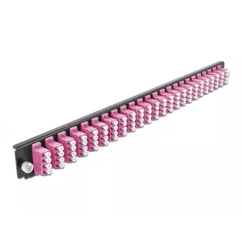 Splice Box priekinis skydelis DeLOCK 19 colių 24 prievadų LC Quad violetinis