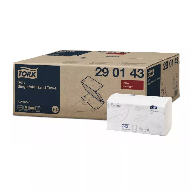 Popieriniai rankšluosčiai Tork 290143 250 lapų balti