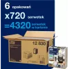 Popierinės servetėlės Tork 720 Xpressnap Fit 12830 baltos 1-sluoksnės