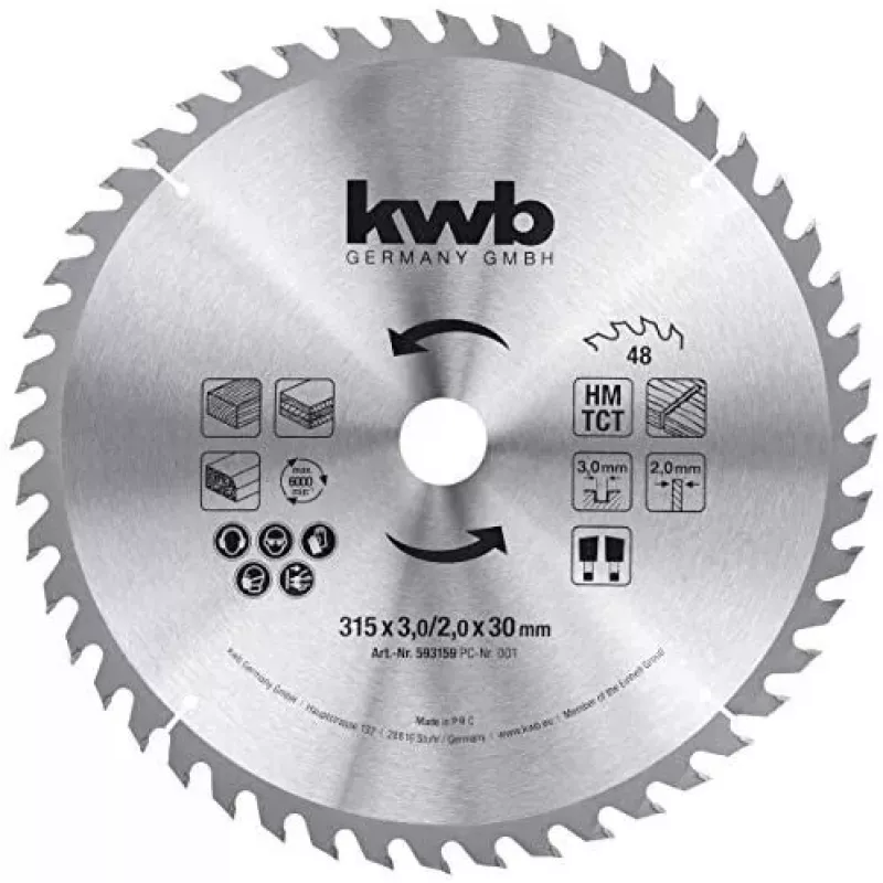 Disko pjūklo geležtė KWB 593159 31,5 cm 1 vnt.