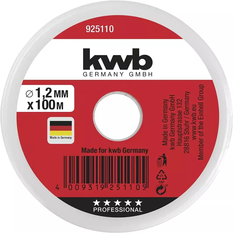 Virvė KWB 925110 100 m nailono žalia 1,2 mm