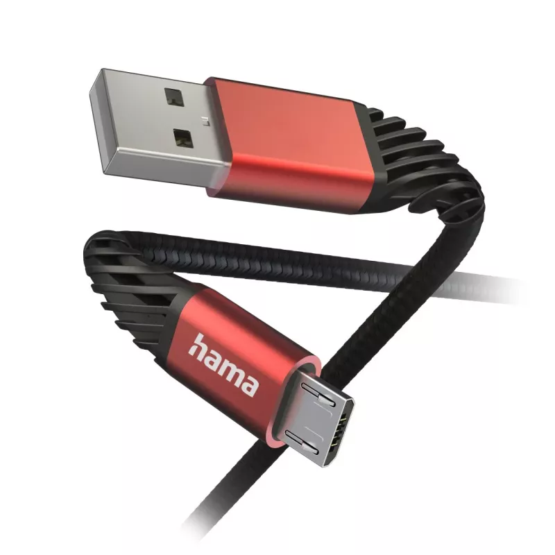 Hama Extreme USB laidas USB 2.0 1,5 m USB A Micro-USB B Juoda, Raudona