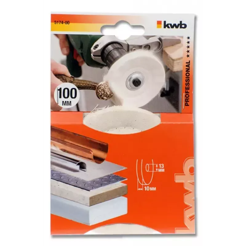 Poliravimo diskas KWB 517400 10 cm darbinis skersmuo 1,3 cm įtvaro skersmuo