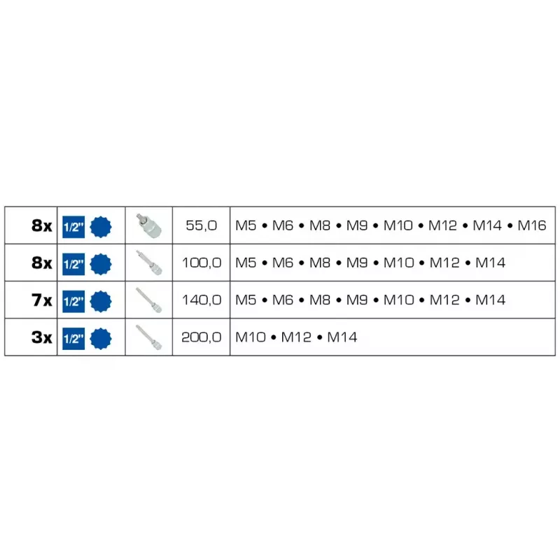 Lizdų rinkinys Brilliant Tools BT022026