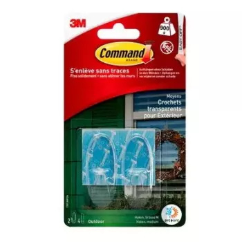 3M 17091AWFGN home storage hook Outdoor Utility hook Transparent 1 vnt.