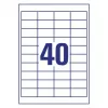 Lipnios spausdintuvo etiketės Avery LR3657-10 Baltos 2,54x4,85 cm 400 vnt.