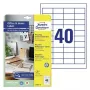 Lipnios spausdintuvo etiketės Avery LR3657-10 Baltos 2,54x4,85 cm 400 vnt.