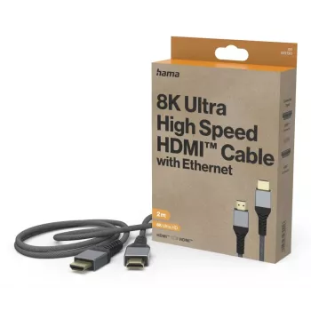 Hama 00305150 HDMI laidas 2 m HDMI Type A (Standard) Juoda, Pilka
