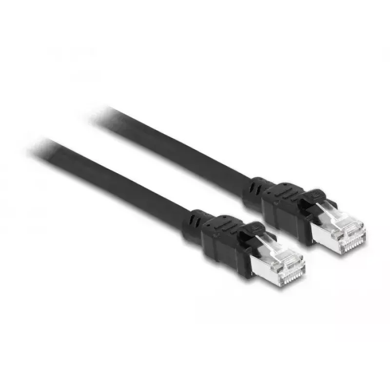 DeLOCK tinklo kabelis RJ45 Cat.6A F/UTP 1 m Juodas