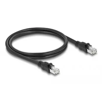 DeLOCK tinklo kabelis RJ45 Cat.6A F/UTP 1 m Juodas