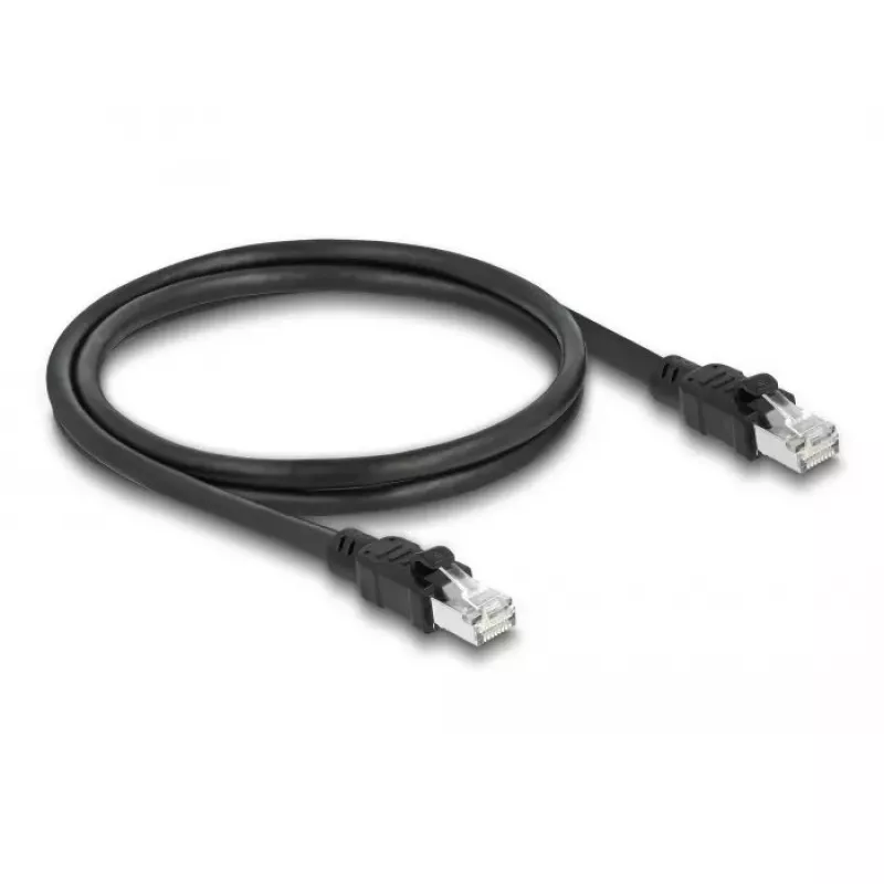 DeLOCK tinklo kabelis RJ45 Cat.6A F/UTP 1 m Juodas