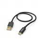 Hama Fabric USB laidas USB 2.0 1.5 m USB A USB C Juodas
