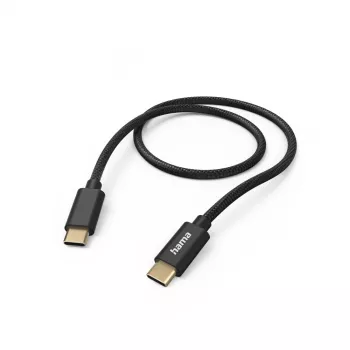Hama Fabric USB kabelis USB 2.0 1,5 m USB C juodas