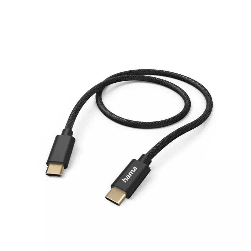 Hama Fabric USB kabelis USB 2.0 1,5 m USB C juodas