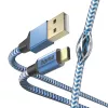 Hama Reflective USB laidas USB 2.0 1.5 m USB A USB C Mėlyna