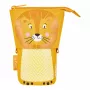 Minkštas penalas Herlitz Lion 140 mm x 75 mm x 185 mm poliesteris oranžinis geltonas
