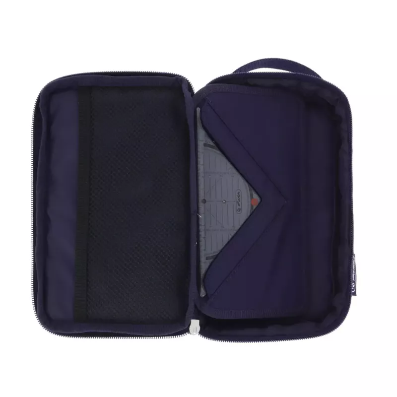 Penalas Herlitz 2 Go CamoPurple poliesteris mėlynas violetinis 210x130x60 mm