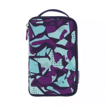 Penalas Herlitz 2 Go CamoPurple poliesteris mėlynas violetinis 210x130x60 mm