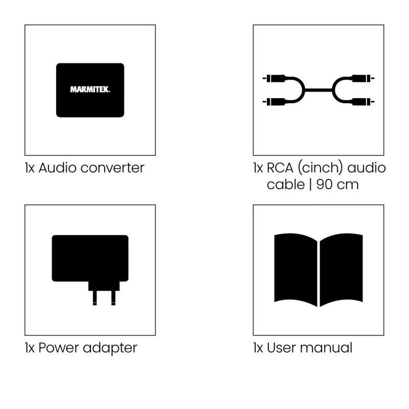 Marmitek Connect AD12 Juoda 25008412 HDMI garso išėmimo įrenginys 4K