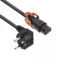 ACT maitinimo laidas CEE 7/7 kištukas (kampinis) - C13 IEC Lock+ juodas 2 m, EL332S, 5 vnt.