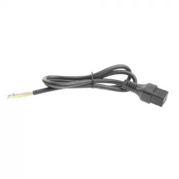 ACT Powercord C19 IEC Lock - atviras galas juodas 2 m, PC1174, 5 vnt. pakuotė