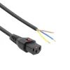 ACT maitinimo laidas C13 IEC Lock - atviras galas, juodas, 2 m, PC1025, 5 vnt. pakuotė
