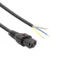 ACT maitinimo laidas C13 IEC Lock - atviras galas, juodas, 2 m, PC1025, 5 vnt. pakuotė