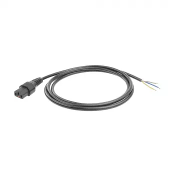 ACT maitinimo laidas C13 IEC Lock - atviras galas, juodas, 2 m, PC1025, 5 vnt. pakuotė