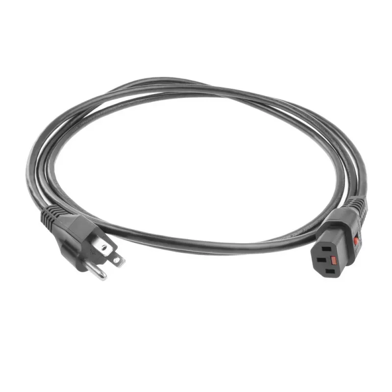 ACT maitinimo laidas JAV kištukas - C13 IEC Lock juodas 2 m, PC1063, 5 pakuotėje