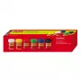 Water Based Paint Herlitz 8643025 Juoda Blue Green Red White Geltona 25 ml Jar 6 pcs