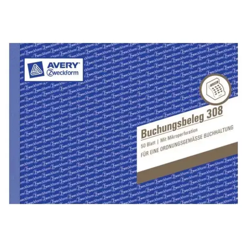 Administravimo knyga Avery 308 mėlyna balta