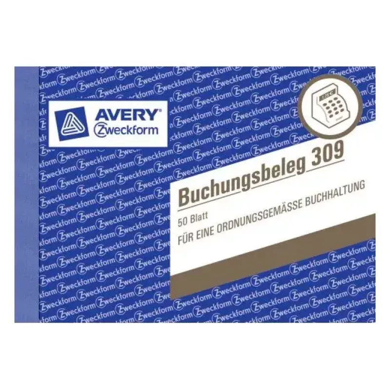 Administravimo knyga Avery 309 mėlyna balta