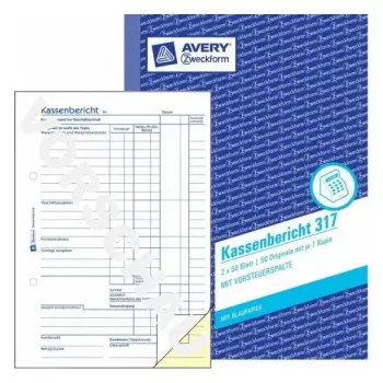 Administravimo knyga Avery 317 mėlyna balta