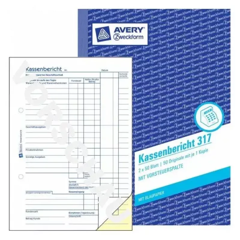 Administravimo knyga Avery 317 mėlyna balta