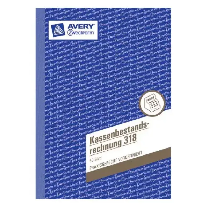 Administravimo knyga Avery 318 mėlyna balta