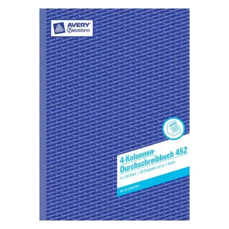 Administravimo knyga Avery 452 Mėlyna Balta