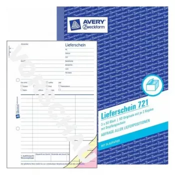 Administravimo knyga Avery 721 Mėlyna Balta